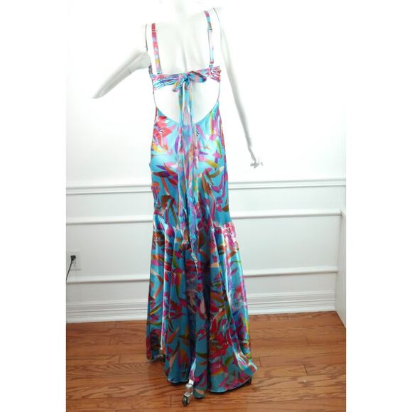 Vintage Cache Size 4 Gown Formal Maxi Dress Silk Y2K Fairy Hoco Glam Baddie Prom - Picture 9 of 16